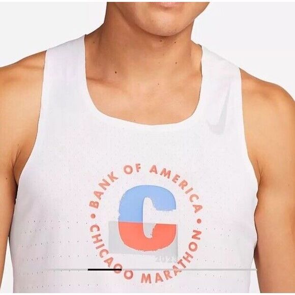 Nike FD2692-100 Men Sz Large Chicago Marathon AeroSwift Running Singlet Tank Top - Picture 8 of 14